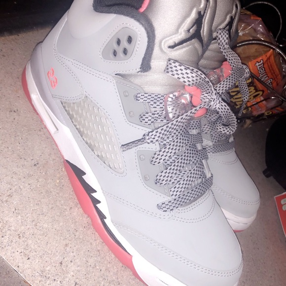 grey and pink jordans women's